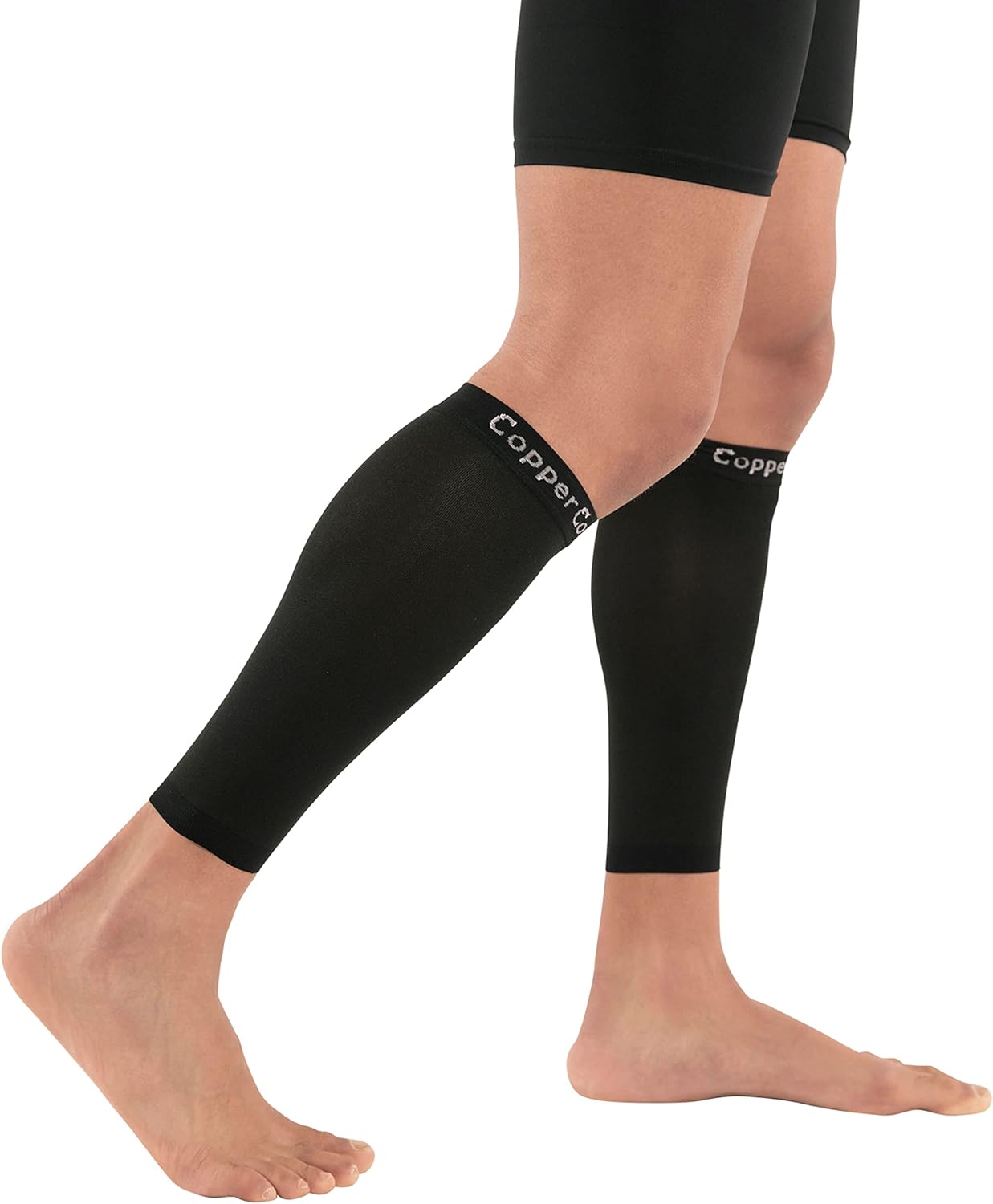 Featured Image for Copper Compression Calf Sleeves – Footless Compression Socks for Running, Cycling, & Fitness. Orthopedic Brace for Shin Splints, Varicose Veins, Arthritis, Sprains, Strains (1 Pair – M)